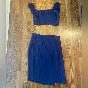 Navy Reformation Set size 4 - crop top and skirt